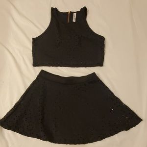 crop top and skirt set